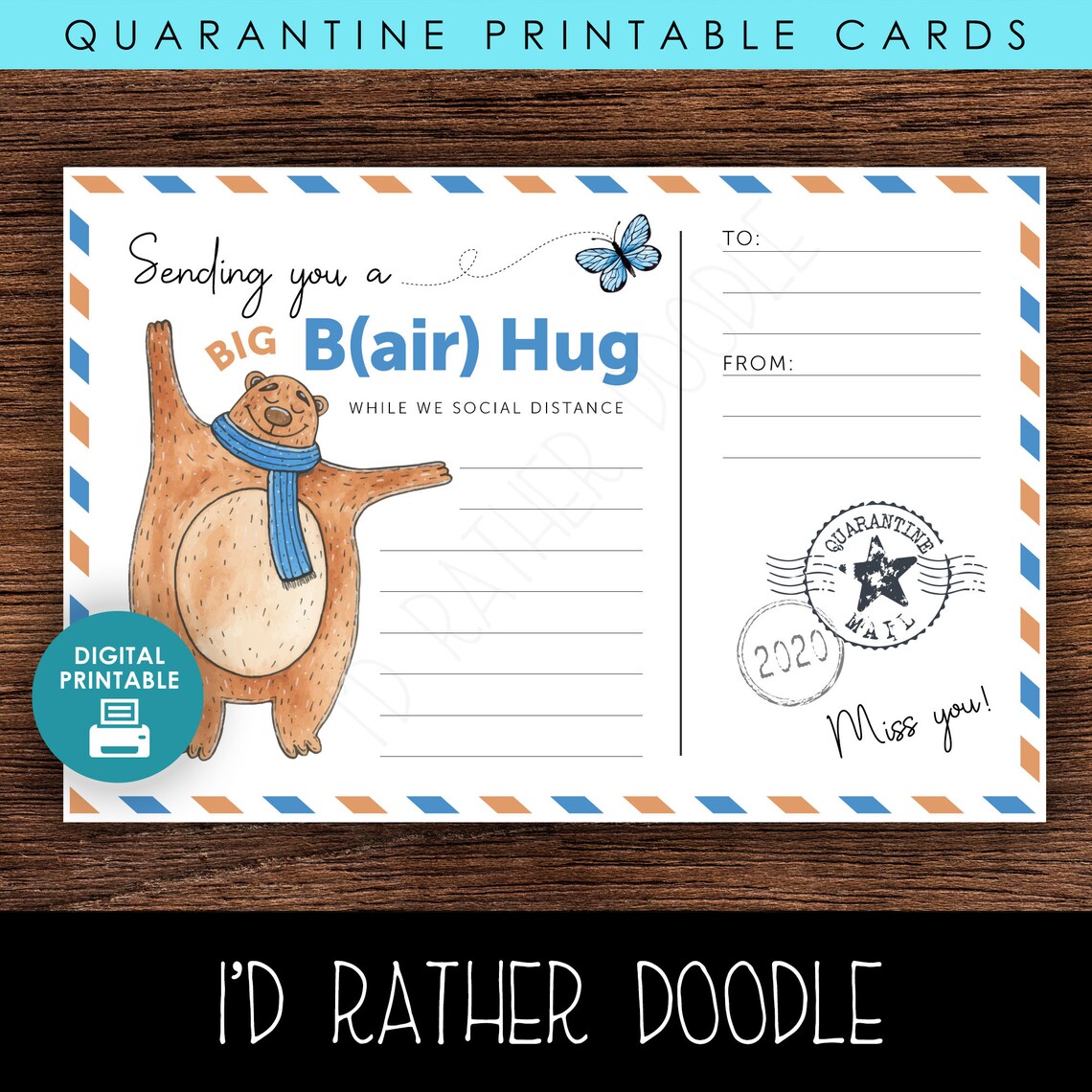 Social Distancing Card Quarantine Social Distancing Cards - Printable 6