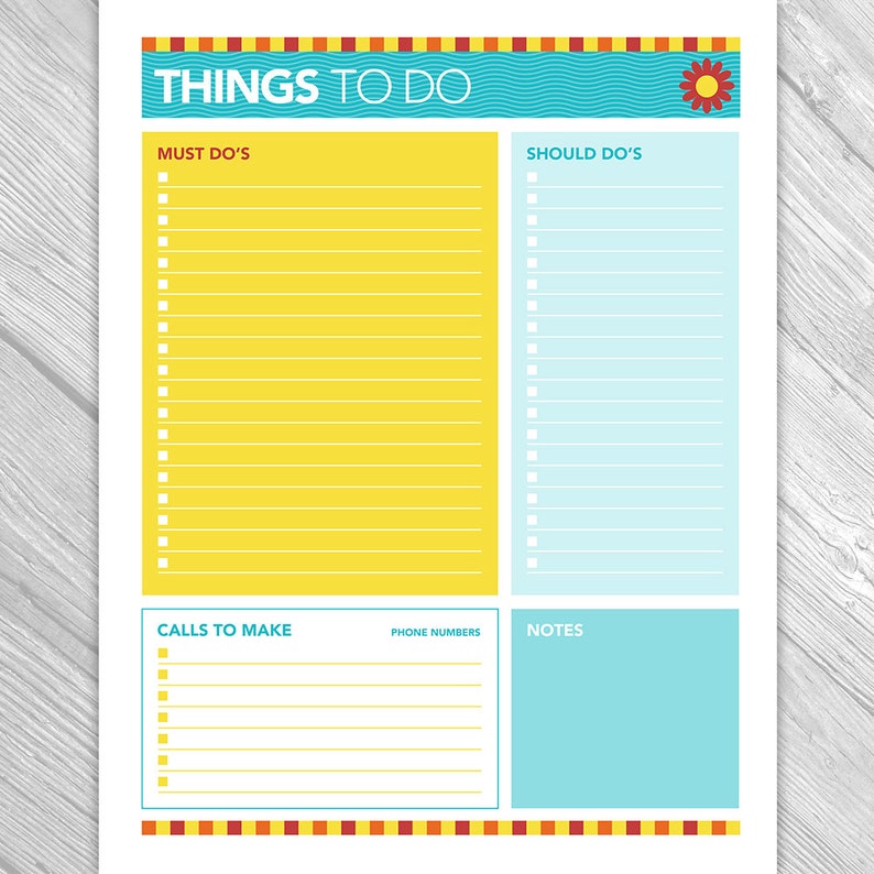 Printable Editable to Do List Printable Instant Download Etsy