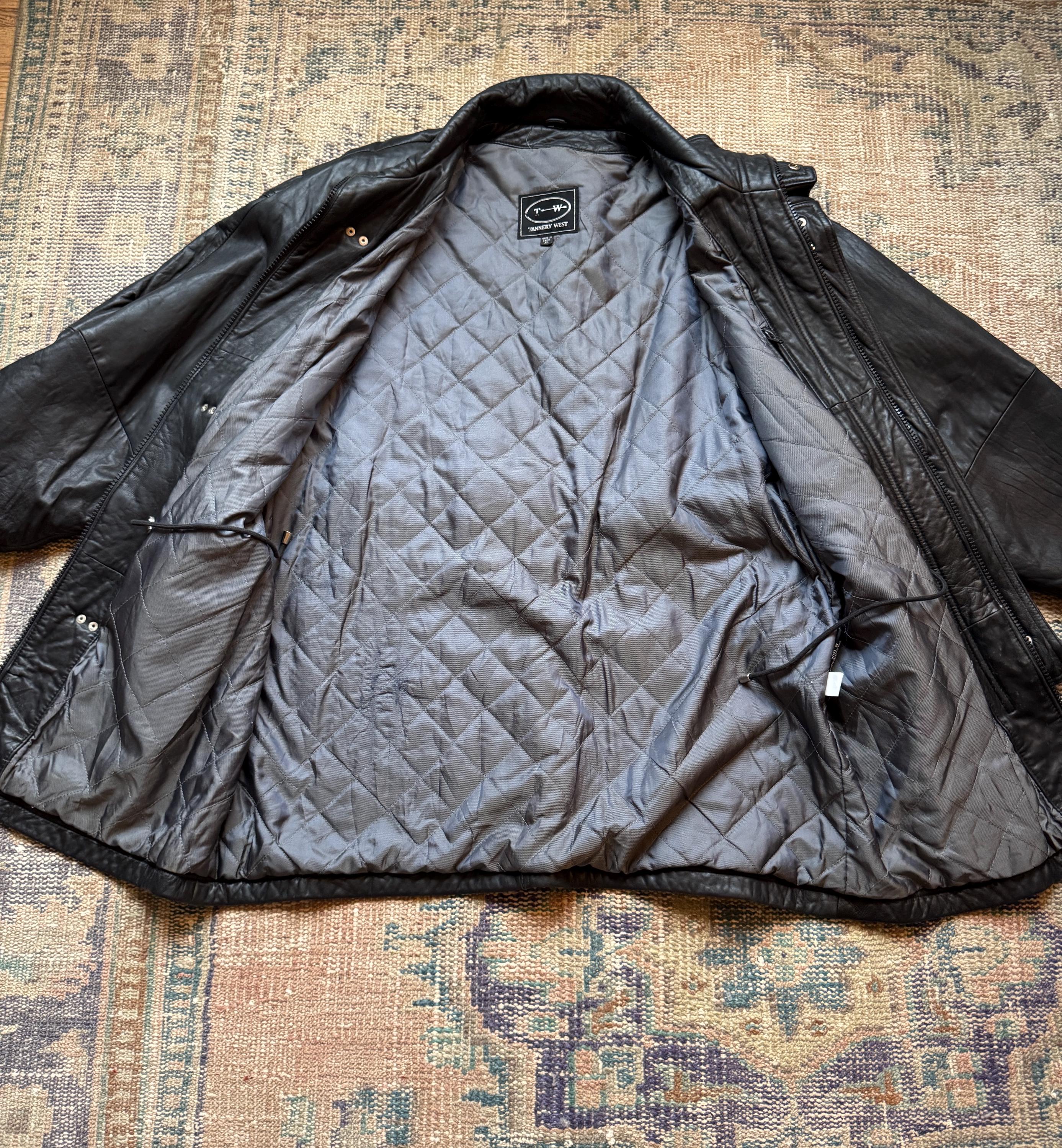 Vintage Tannery West Fireman Clasp Leather Jacket - Etsy