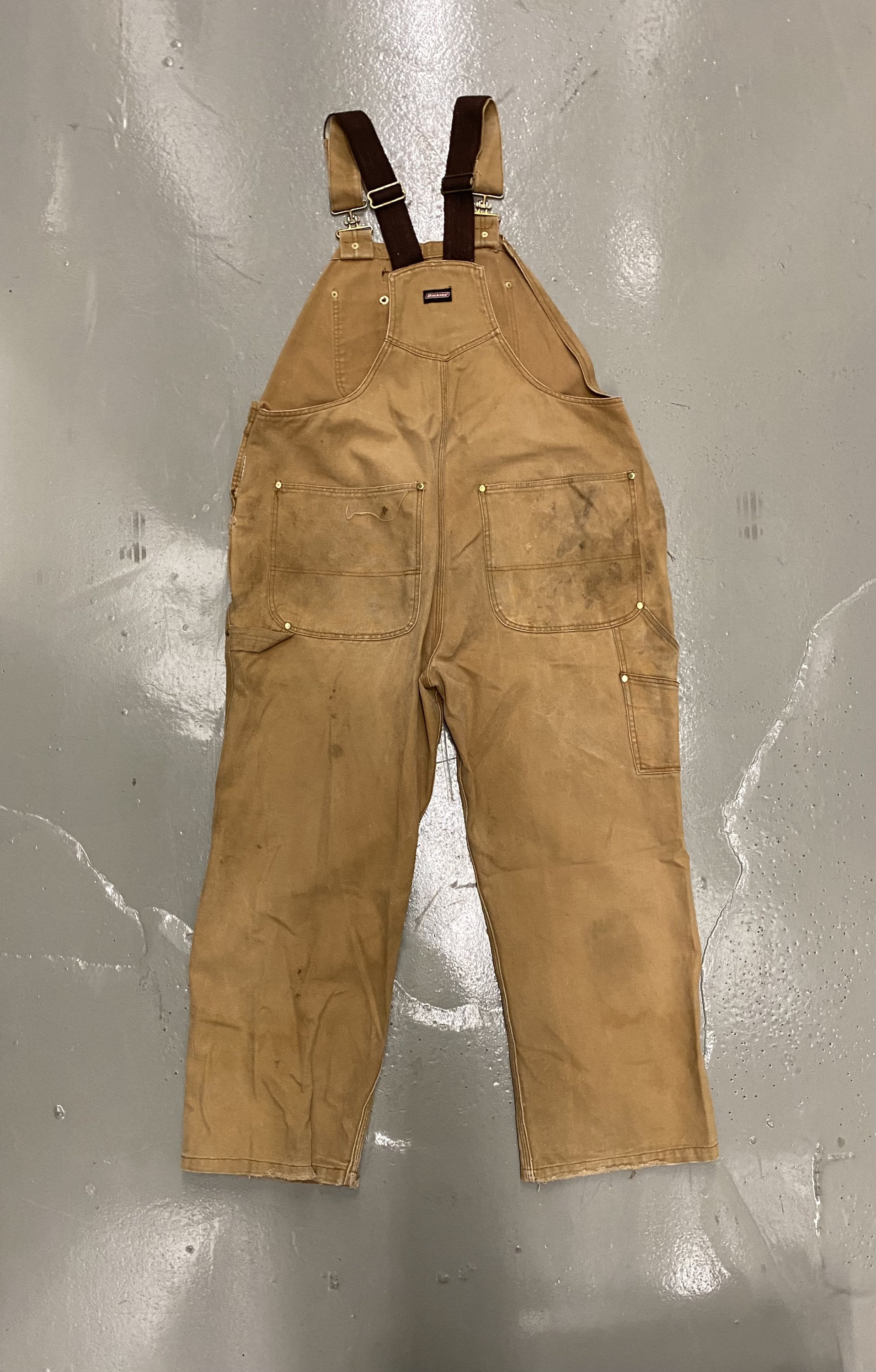 Vintage distressed tan Dickies overalls Etsy