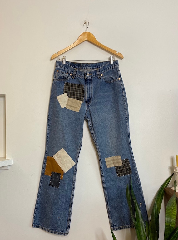 Vintage women’s patchwork white tag Levi’s jeans s