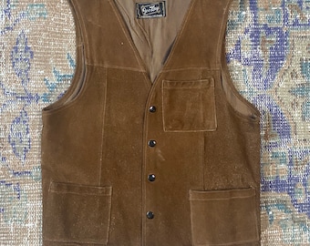 Vintage brown suede vest