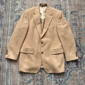 Bill blass camel hair blazer best sale