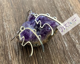 Pendientes de acero inoxidable con dije del símbolo Reiki Sei He Ki, pendientes geométricos, regalo, joyería con símbolos Reiki