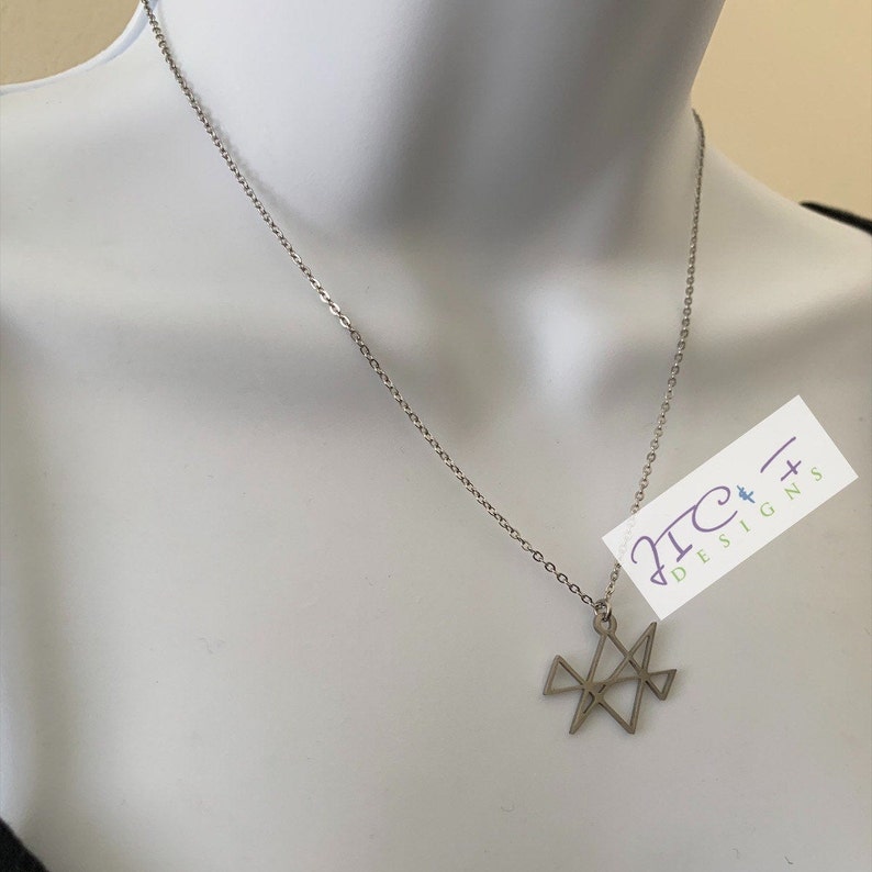 MIDAS STAR Necklace, Stainless Steel Chain-reiki Symbol Pendant ...