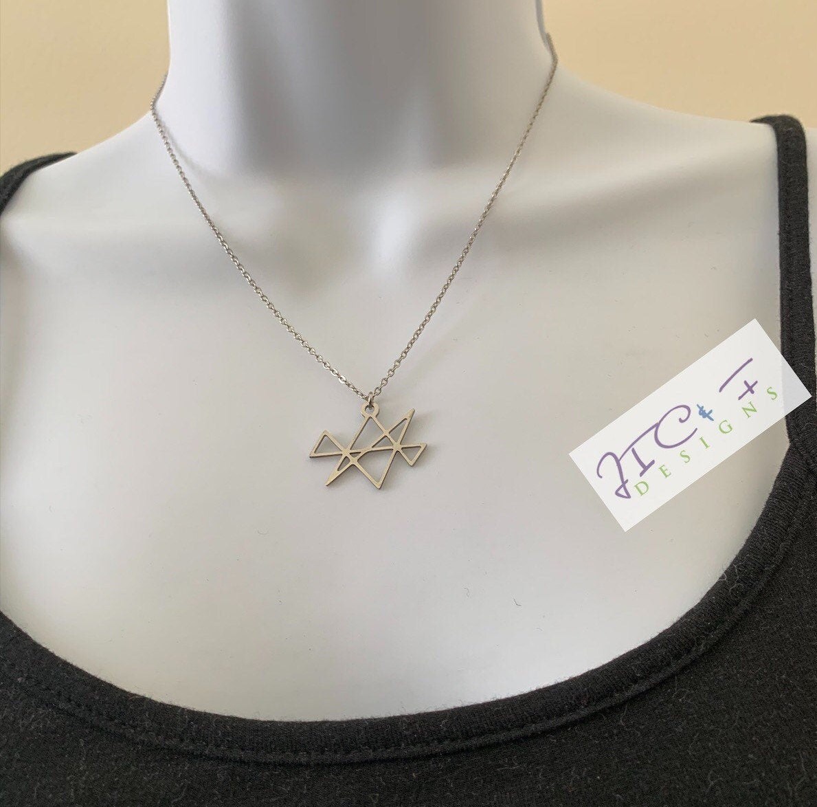 MIDAS STAR Necklace, Stainless Steel Chainreiki Symbol Pendant