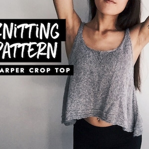 Knitting Pattern | Harper Crop Top | Knit Crop Top | Knit Top Pattern