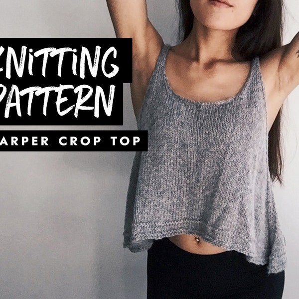 Knitting Pattern | Harper Crop Top | Knit Crop Top | Knit Top Pattern