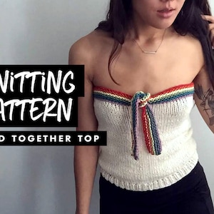 Knitting Pattern | Tied Together Top | Knit Crop Top | Knit Top Pattern