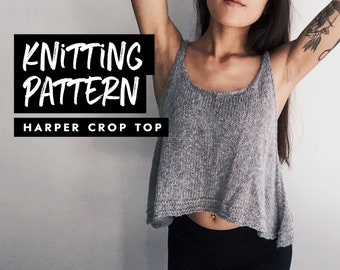 Knitting Pattern | Harper Crop Top | Knit Crop Top | Knit Top Pattern