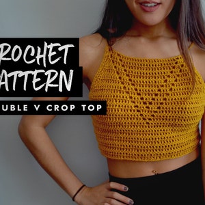 Crochet Pattern | Crochet Crop Top | V Neck Top