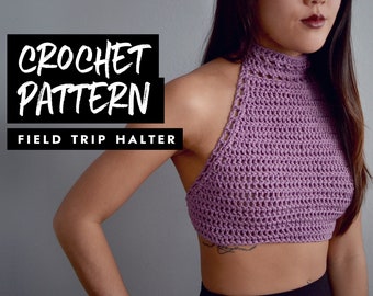 Crochet Pattern | Halter Crop Top | Festival Top