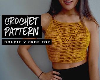 Crochet Pattern | Crochet Crop Top | V Neck Top