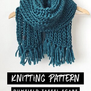 Knitting Pattern Chunky Tassel Scarf Knit Pattern - Etsy