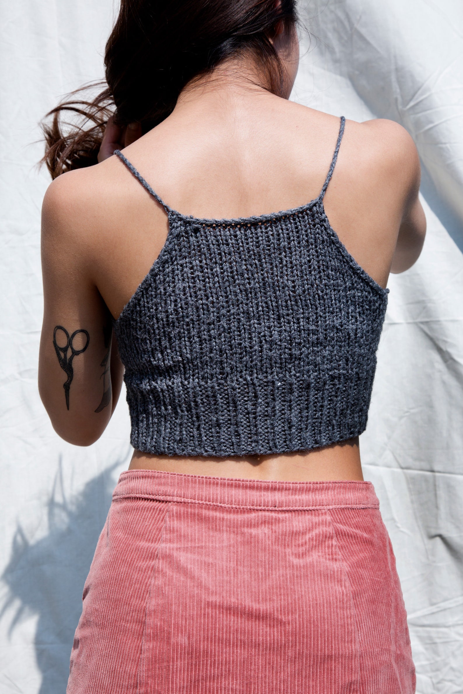 Knitting Pattern Basic Bralette Knit Crop Top Knit Top Etsy