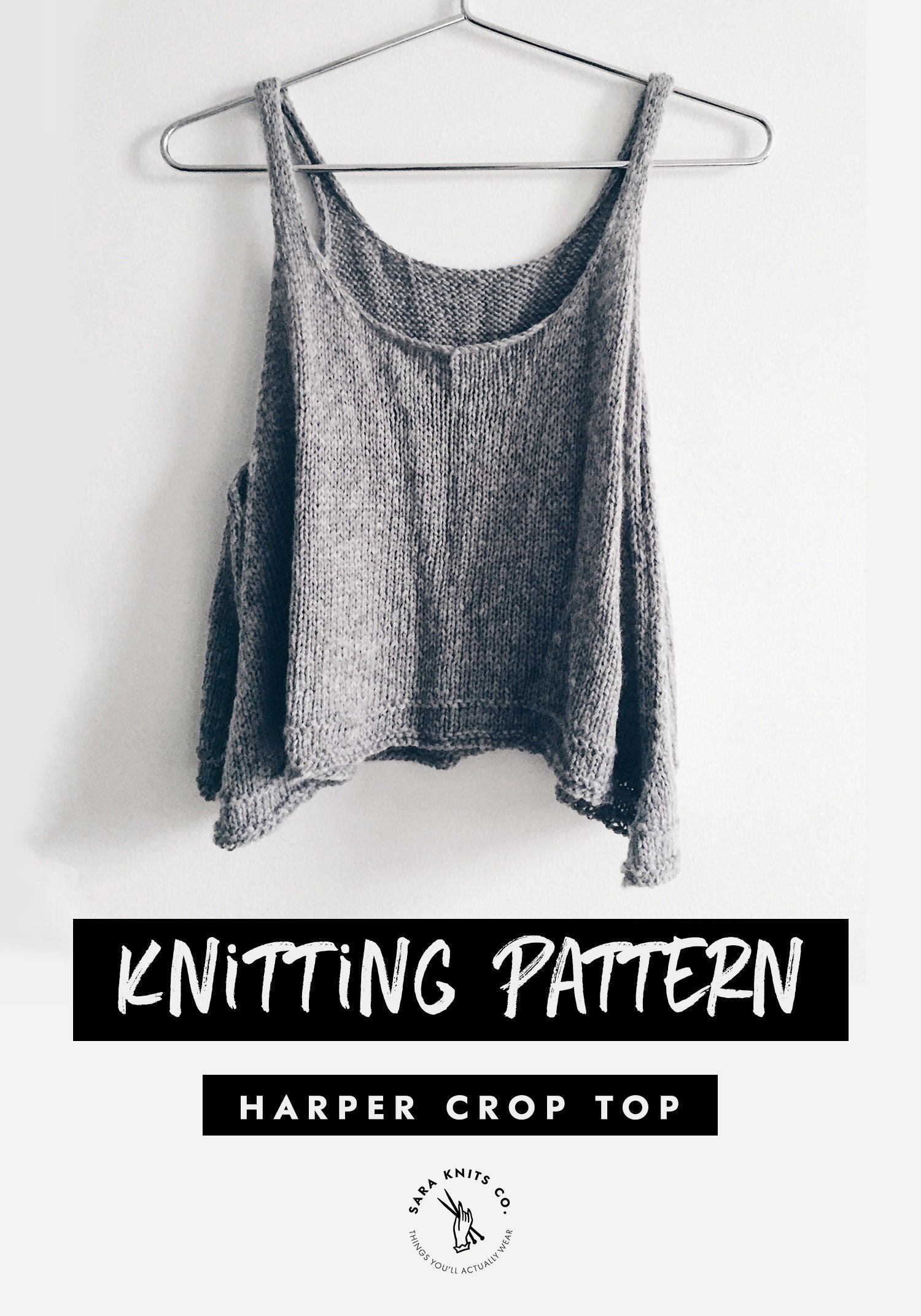 Knitting Pattern Harper Crop Top Knit Crop Top Knit Top - Etsy