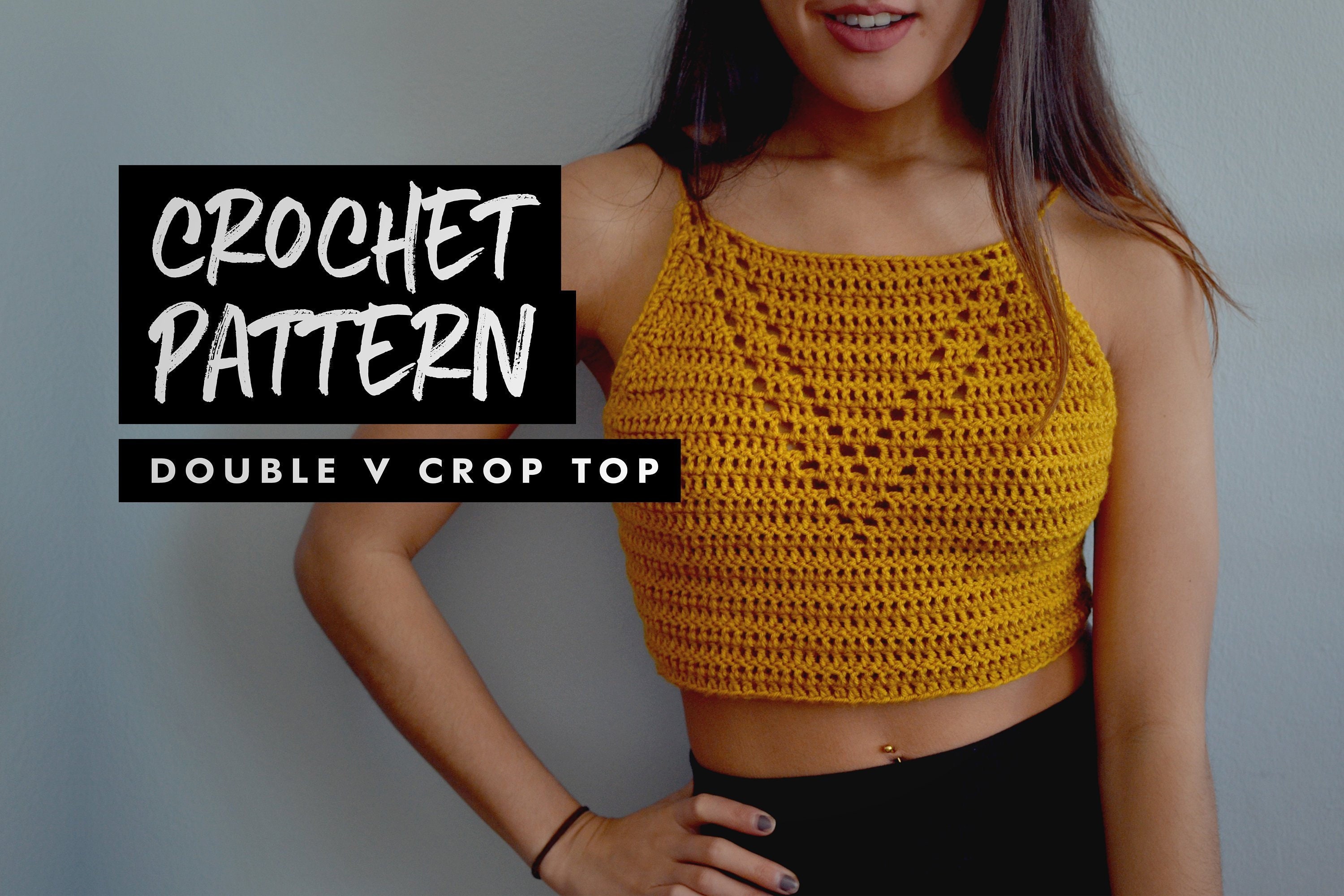 Crochet Pattern Crochet Crop Top V Neck Top -  Sweden