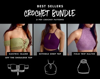 Best Sellers Crochet Patterns | Festival Keyhole Crop Top | Easy Beginner Crochet Pattern