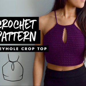 Best Sellers Crochet Patterns Festival Keyhole Crop Top Easy Beginner Crochet Pattern 画像 4