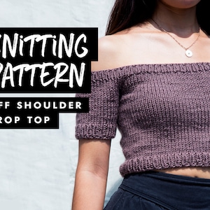 Knitting Pattern | Off Shoulder Crop Top