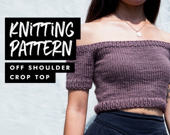 Knitting Pattern | Off Shoulder Crop Top