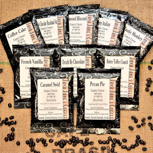 Ten Pot Perfect Sample Packs Coffee Sampler 10 Pack Coffee Lovers Gift