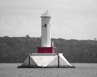 Round Island Passage Lighthouse on Mackinac Island, Michigan- Photography Prints