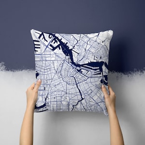 Amsterdam Pays-Bas Street Map Jeter oreiller