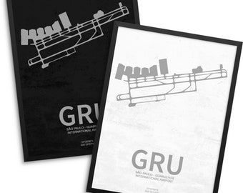 Aeropuerto GRU, Aeropuerto Internacional de Sao Paulo Guarulhos, Sau Paulo Brasil, Cartel del Aeropuerto GRU, Aeropuerto de Sao Paulo, Sao Paulo, GRU Brasil