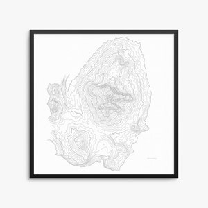 Mount Bailey Poster, Mount Bailey Oregon, Mount Bailey Map Art, Mt Bailey, Mt Bailey OR, Mount Bailey Contour Map, Home Decor, Office Decor