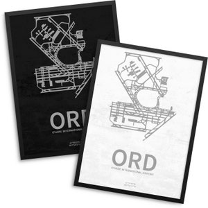 ORD Airport, O&#39;Hare International Airport, Chicago Illinois, ORD Airport Poster, O&#39;Hare Airport, Chicago IL, O&#39;Hare Airport Poster