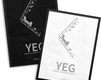 YEG Airport, Edmonton International Airport, Edmonton Canada, YEG Airport Poster, Edmonton Airport, Edmonton International, YEG Poster