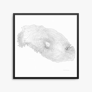 Kilimanjaro, Monte Kilimanjaro Cartel, Monte Kilimanjaro, Monte Kilimanjaro Mapa Arte, Monte Kilimanjaro Contorno Mapa, Decoración del hogar, Decoración de oficina