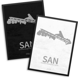 SAN Airport, San Diego International Airport, San Diego California, SAN Airport Poster, San Diego Airport, San Diego CA, San Diego