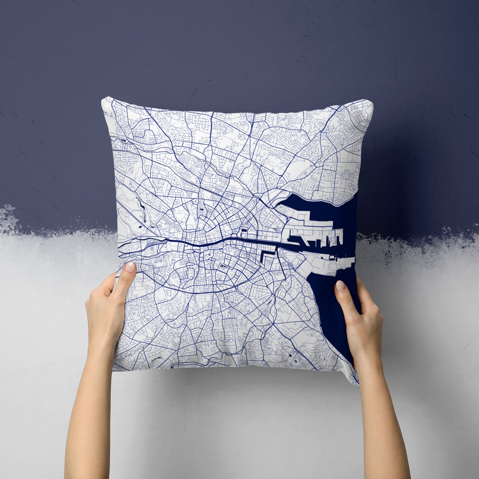 Dublin Ireland City Street Map Throw Pillow | Etsy