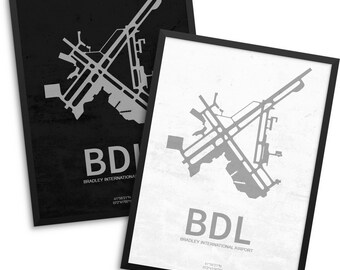 BDL Airport, Bradley International Airport, Windsor Locks Connecticut, BDL Airport Poster, Windsor Locks CT, Bradley International