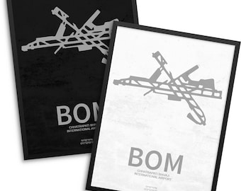 BOM Airport, Chhatrapati Shivaji International Airport, Mumbai India, BOM Airport Poster, Mumbai Airport, Mumbai, Mumbai Airport Poster, BOM
