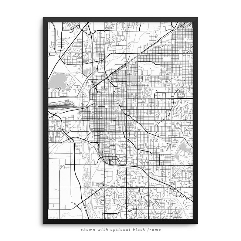 Lincoln City Street Map Lincoln Nebraska USA Modern Art | Etsy