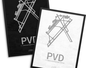 PVD Airport, Green International Airport, Providence, PVD Airport Poster, Providence Airport, Warwick RI, Providence Airport Poster, Warwick