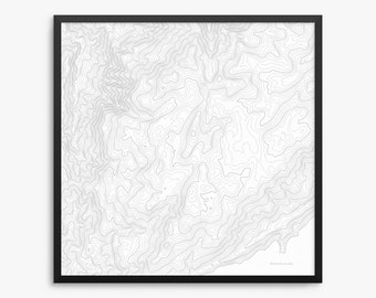 Kosciuszko, Mount Kosciuszko Poster, Mount Kosciuszko, Mount Kosciuszko Map Art, Mount Kosciuszko Contour Map, Home Decor, Office Decor