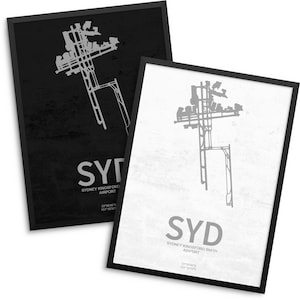 SYD Airport, Sydney Airport, Sydney Australia, SYD Airport Poster, Sydney, Sydney Airport Poster, SYD Poster, Australia,Sydney International