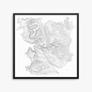 Longs Peak, Longs Peak Poster, Longs Peak Oregon, Longs Peak Map Art, Longs Peak Contour Map, Home Decor, Office Decor, Oregon