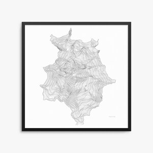 Glacier Peak, Glacier Peak Poster, Glacier Peak Washington, Glacier Peak Map Art, Glacier Peak Contour Map, Dakobed, Home Decor,Office Decor