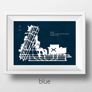 LAS McCarran International Airport in Pardise Nevada USA Runway Silhouette Modern Wall Art, Las Vegas Airport, LAS Airport, Las Vegas Nevada