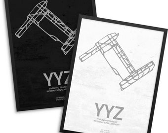 YYZ Airport, Toronto Pearson International Airport, Toronto Canada, YYZ Airport Poster, Toronto Airport, Toronto Pearson, YYZ Poster