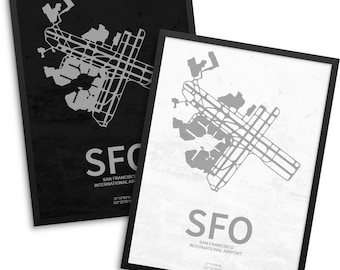 SFO Airport, San Francisco Airport, San Francisco California, SFO Airport Poster, San Francisco International Airport, San Francisco CA