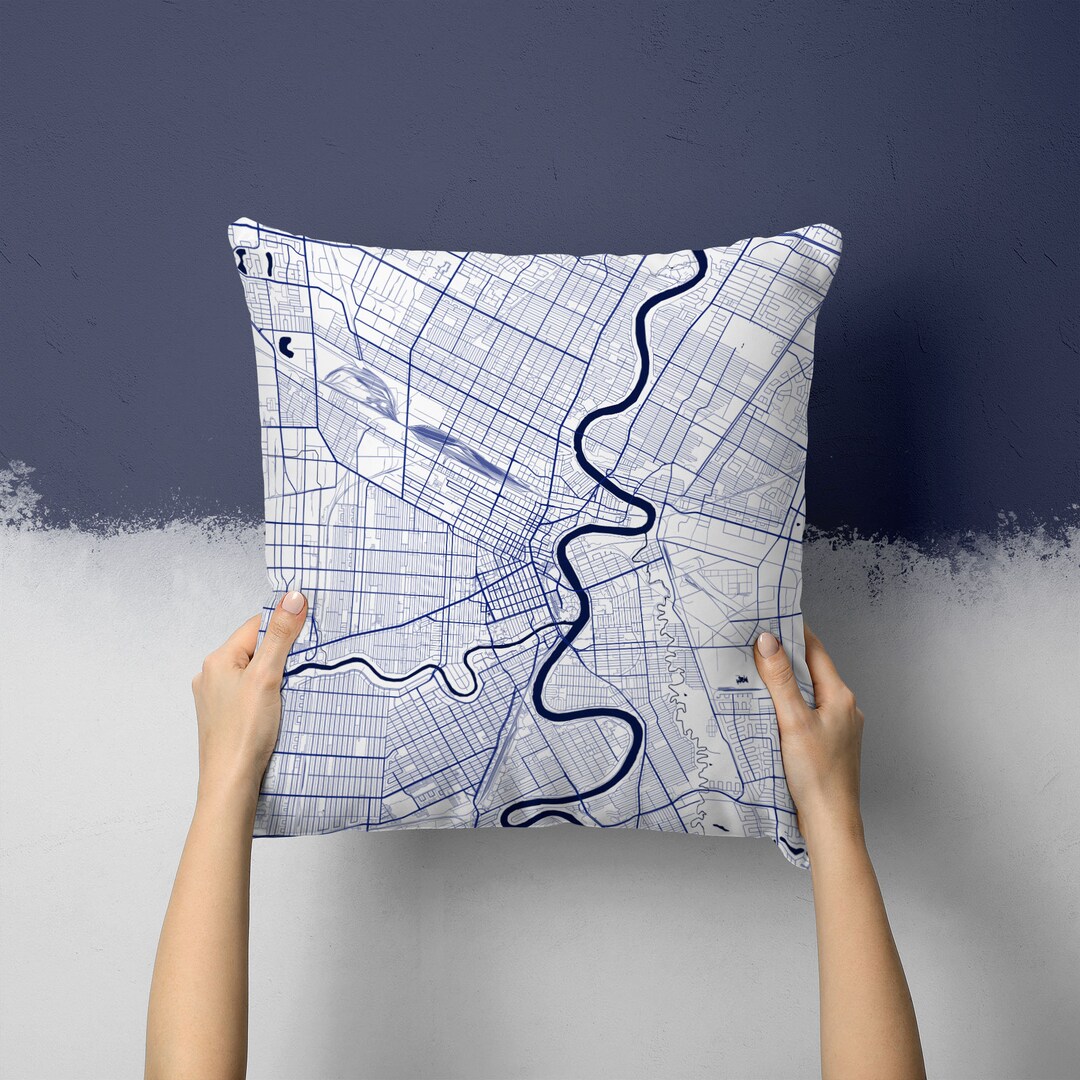 Winnipeg Manitoba Canada Street Map Throw Pillow Etsy Canada