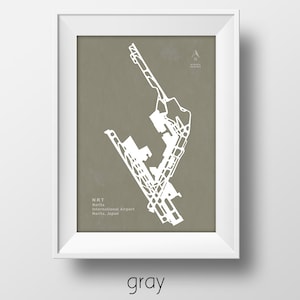 NRT Narita International Airport in Narita Japan Runway Silhouette Moderne Wandkunst