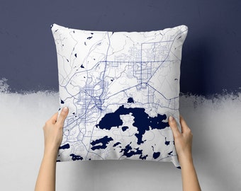 Sudbury Ontario Canada Street Map Throw Pillow