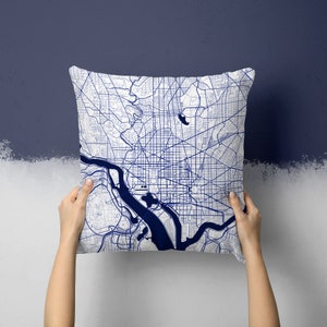 Washington DC Street Map Gooi Kussen